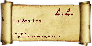 Lukács Lea névjegykártya